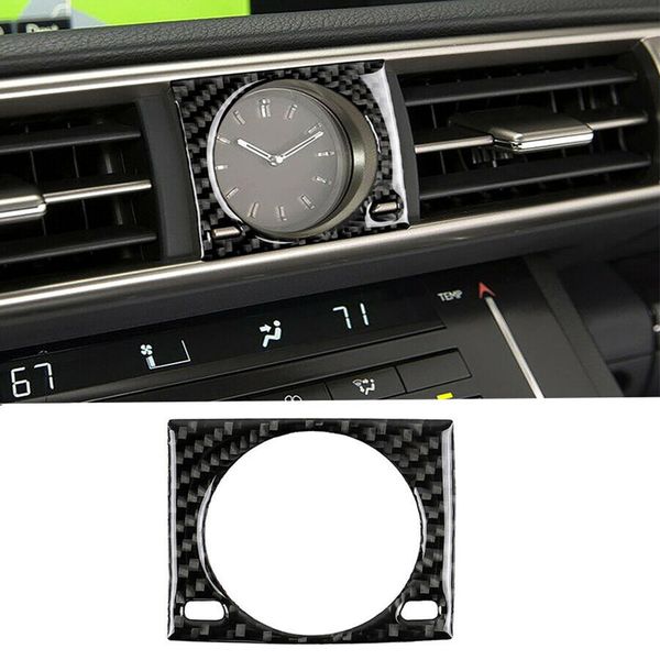 

carbon fiber center console clock cover for is250 is300 is350 2014-18 center console clock cover trim