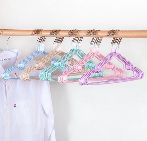

new housekeeping stainless steel clothes hanger non-slip space saving clothes hangers with hook closet organizer drying racks