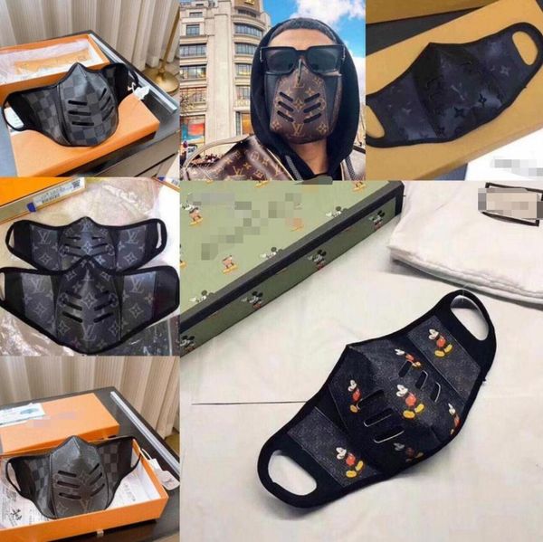 

26 Стиль Дизайнер Маски для лица Моды Прохладных Масок с Роскошным Letters печати многоразовых Здоровых Защитной кожи Ткань маска бесплатно Box