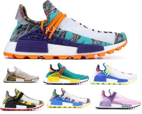 

human race running running shoes for men women pharrell williams nerd black white black blue green cream mens trainer sports sneakers