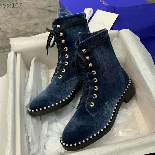 

leisure female 2019 calfskin booties new waterproof flat single boots classic korean version of the locomotive boot, Black