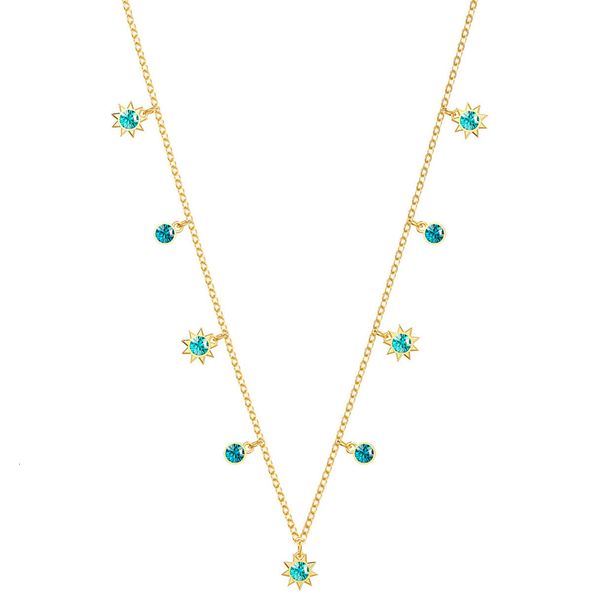 

mandy 2019 swa original autumn crystal new adjustable bohemian neck necklace luxury jewelry women 5379716, Silver