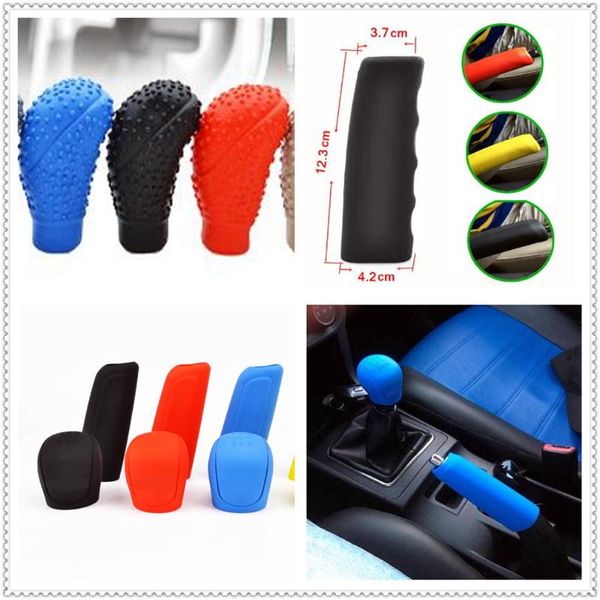 

1set car rubber shift gear knob cover handbrake skin protector for daf trucks paccar otosan