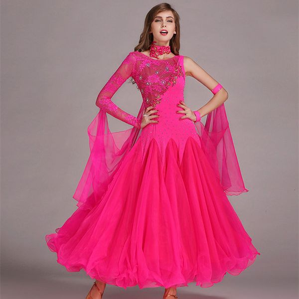 

colors sequins ballroom dance dresses standard ballroom dancing clothes competition standard dance dress waltz foxtrot dress, Black;red