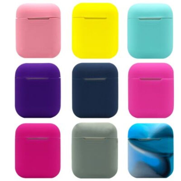 

Silicone carrying earphone ca e for apple airpod air pod kin leeve pouch box protector wirele headphone protective cover