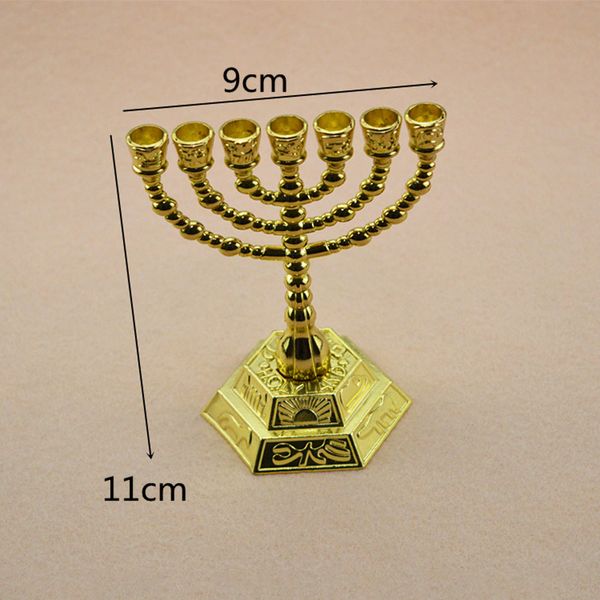 

menorah israel home decor brass 7 branch alloy candle holder