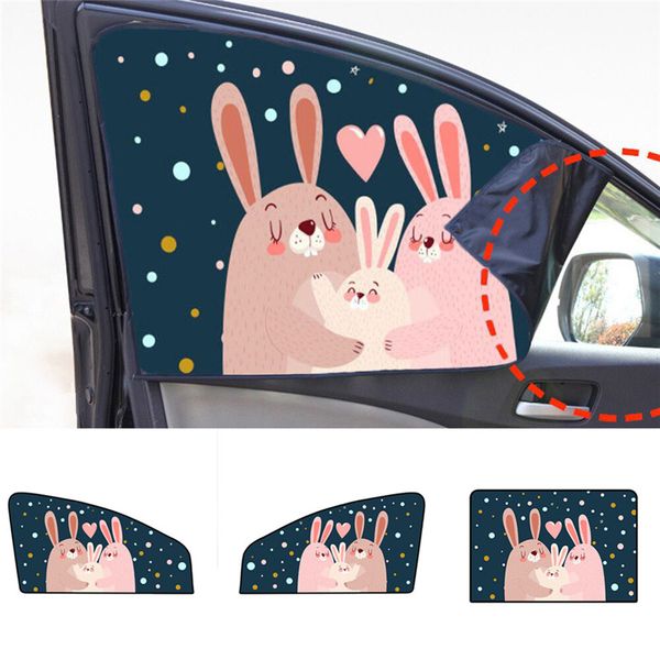 

car-styling konyide sunshades universal car sun children shade curtain suction cup cartoon proof side window td1207 dropship