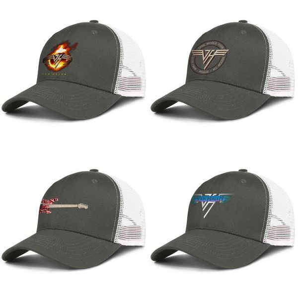 

van halen2 army-green for men and women trucker cap ball design custom cute mesh hats halen guitar 5150 band 2 logo 4 1982 diver down 3, Blue;gray
