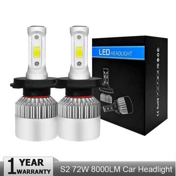 

purple 6500k 4300k 14000k h4 led h7 h11 h8 hb4 h1 h3 hb3 auto car headlight bulbs 72w 8000lm car styling 12v 24v led automotivo