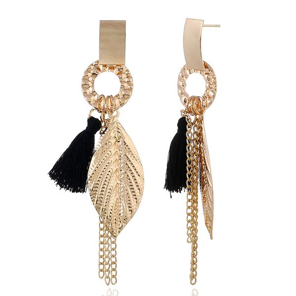 

fashion-new delicate fashion leaf dropping earrings, Golden