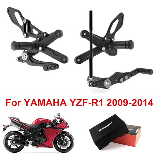 

motorcycle footrest pedal foot pegs cnc aluminum for yzf-r1 2009 2010 2011 2012 2013 2014
