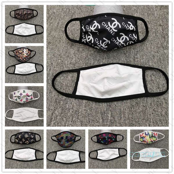 

5pcs/drop designer masks washable face mask double layers luxury summer women men dustproof cycling sports mouth cover branded mask d42703