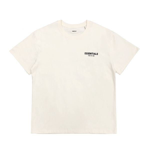 

18ss fear god of street essentials star shirt shirt logo and sleeves couple men summer fog print short women tee casual t t sarvj, Black