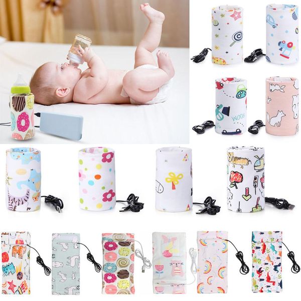 

usb milk water warmer travel stroller insulated bag baby nursing bottle heater newborn infant portable bottle feeding warmers