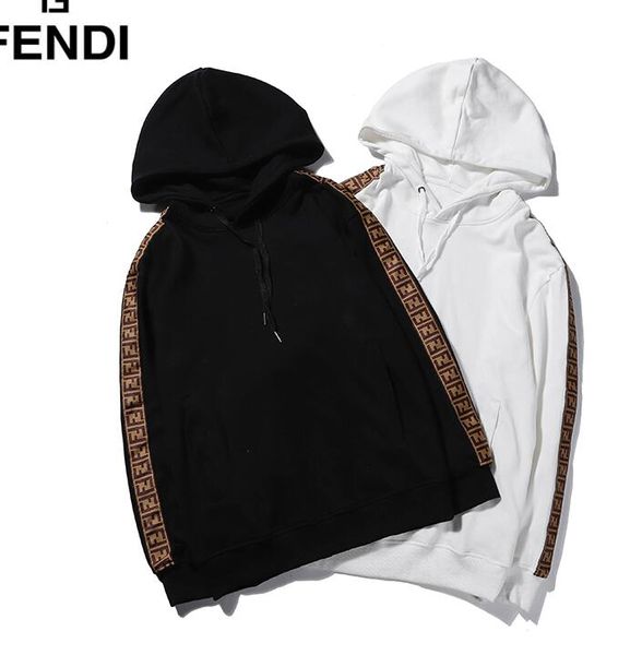 

XXXL FENDI Зимняя Европа Франция Мода Урожай Сломанный отверстие Толстовка вскользь Женщины Мужчины с капюшоном толстовки Streetwear Top