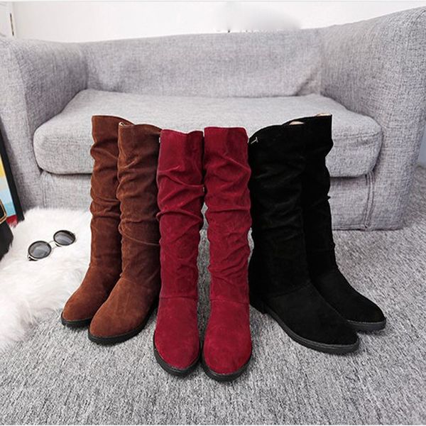 

boots autumn winter women sweet boot stylish flat flock shoes snow woman invierno warm mujer c1120, Black