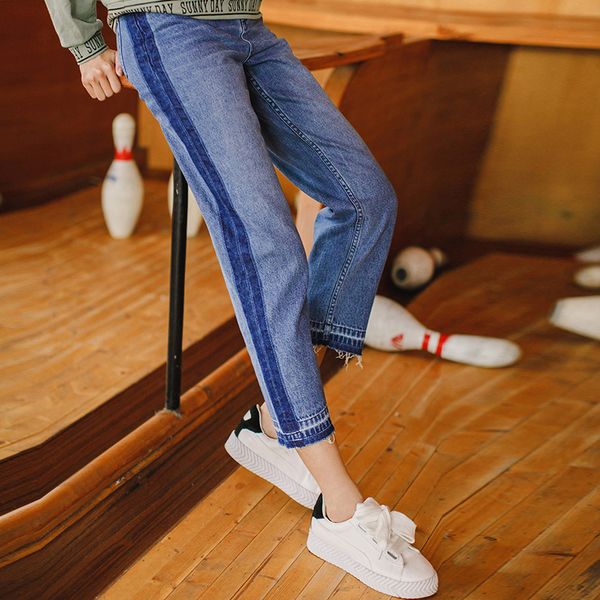 

inman women autumn clothes fashion denim slim jeans, Blue
