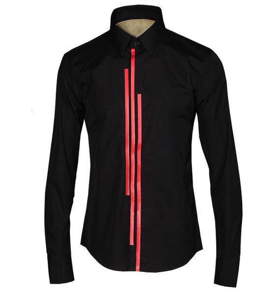 

men shirts luxury jelly stripe printing long sleeve mens shirts fashion slim fit men plus size 3xl 4xl man, White;black