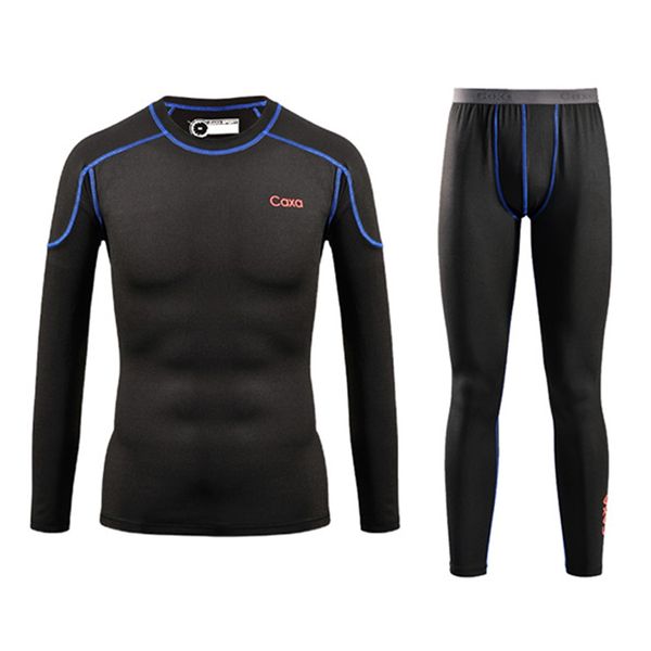 

men winter outdoor sport quick dry cycling base layers thermal underwear men for ski/riding/climbing/hiking, Black
