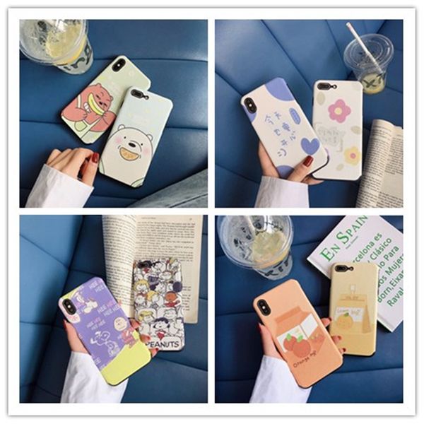 

for iphone xs max xr phone case cartoon cute embossed couple 6 7 8 x plus tpu all inclusive soft cell phone cases