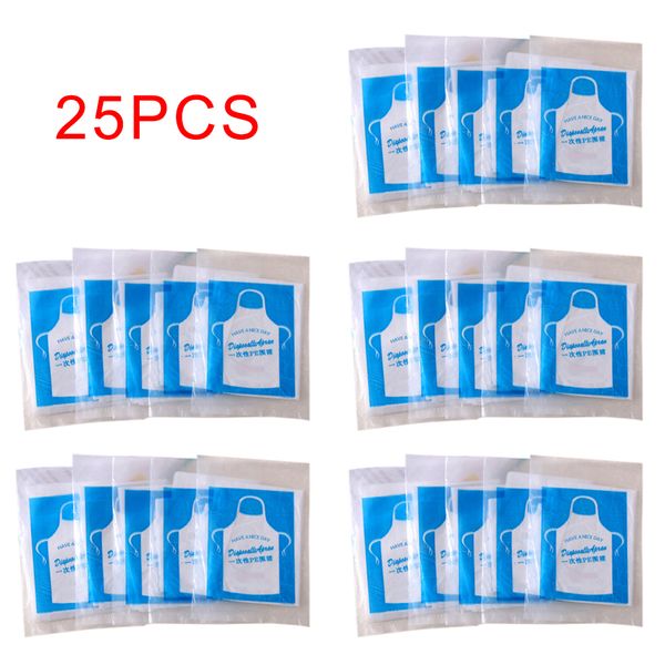 

25pcs disposable aprons cooking supplies multifunctional painting clear barbecue waterproof kitchen tool