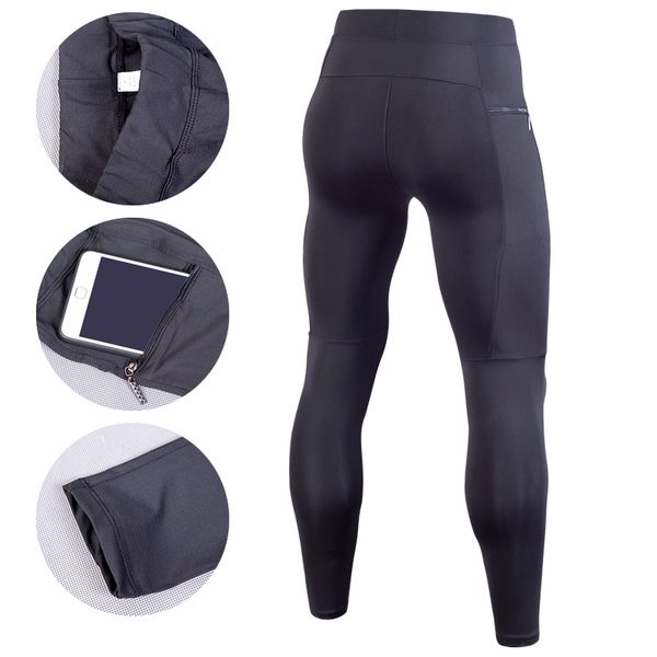 

new brand running tights fitness pants gym yoag trousers men crossfit jogger sports leggings sportswear jog elastic pants compre, Black;blue