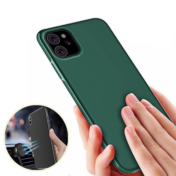 

iphone11 pro телефон дела max mobile soft matte tpu автомобилей магнитная пленка xr xs 678 s plus защитная крышка мода бизнес-стиль