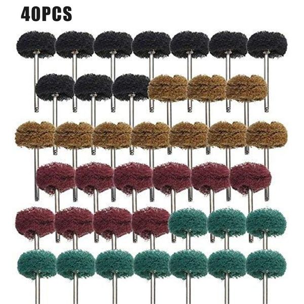 

40pcs abrasive wheel buffing polishing set double layer nylon polishing head buffing kit