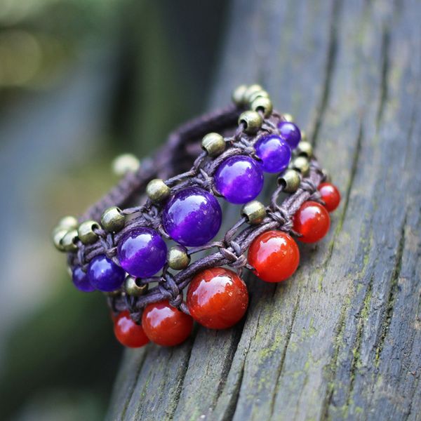 

4 colors original design chalcedony bracelet women ethnic bracelet,thailand stone vintage bracele, handmade braided bracelet, Golden;silver