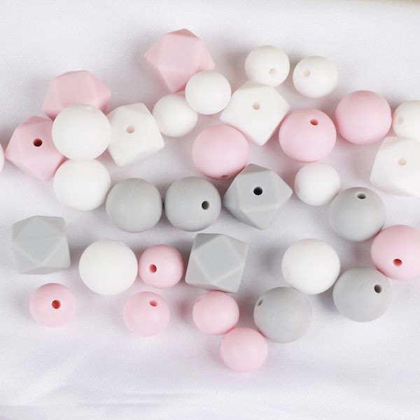 

tyry.hu 1 комплект персонализированной соски аксессуары food grade silicone pacifier цепь шарики diy pacifier клипы set
