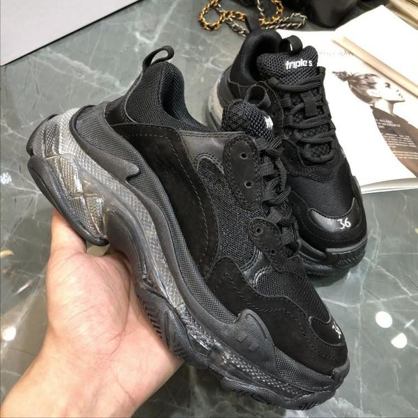 

2019 men women fashion designer casual shoes sneakers cushion triple s 3.0 combination nitrogen outsole crystal bottom dad casual shoes s77