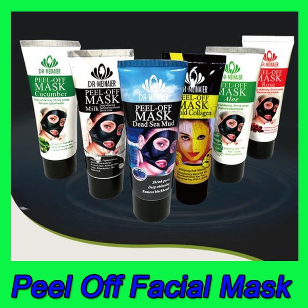 

7 styles peel off facial mask milk gold collagen deep cleansing 60g blackhead remover dead sea mud rose aloe face mask skin care