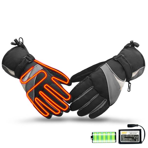 

1 pair battery powered warm accessories skiing gloves waterproof snow sports outdoor usb rechargeable electric heated protective