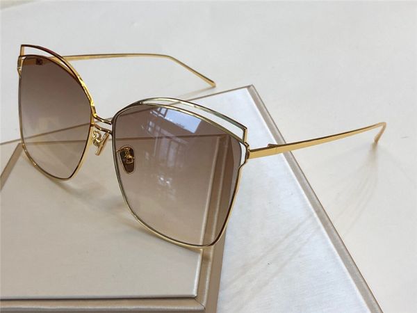 

new noble designer women sunglasses 691 metal cat eye frame sun glasses trend avant-garde style uv400 protection eyewear come with box, White;black