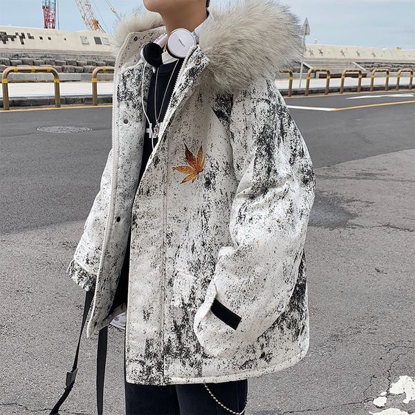 

fashion autumn parka men coat winter streetwear trench hooded jackets casual thicken warm parkas puffy big size long coat kk60mf, Black