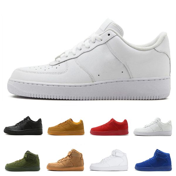 

2019 Classic Wheat Brown One 1 Dunk Running Shoes Mens Women High Top Skateboarding Ones Trainers Designer Men Sneakers Size 36-46