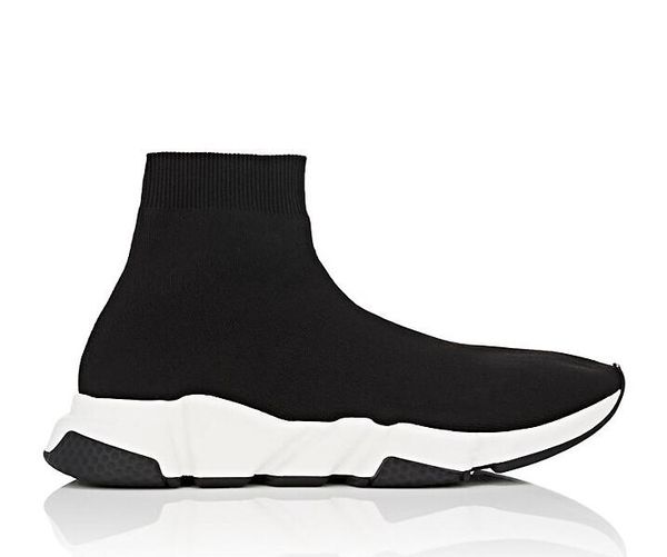 

paris france black speed knit sneakers sock black elastic knit speed mid-sneakers textured sole slip-on rib-knit shoes