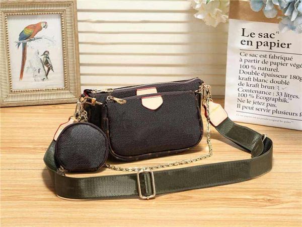 

crossbody bags three in bag multi pochette flower shoulder women tote one handbags purses brown sale dmisi, Red;black
