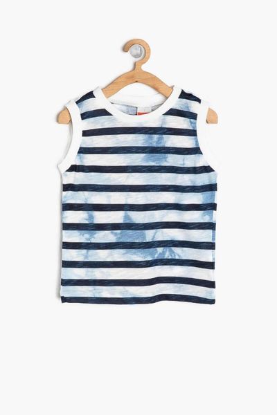 

koton kids green pattern male baby undershirt, White;black
