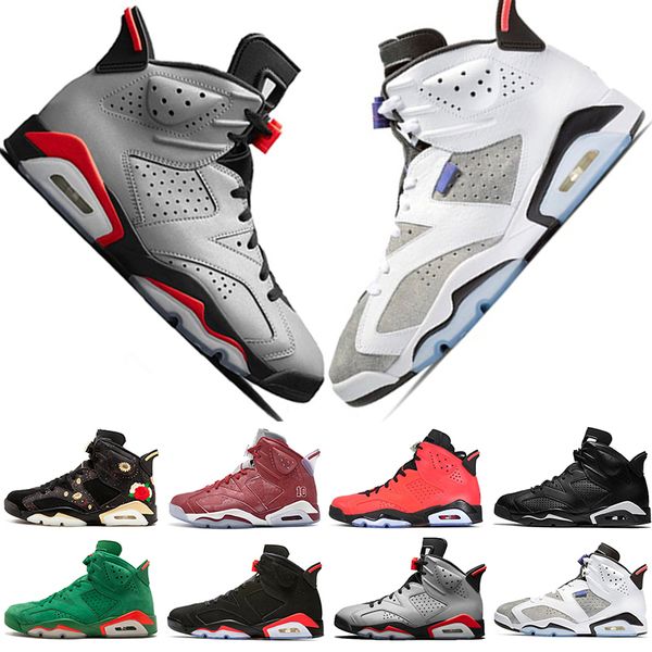 

Hot 2019 Infrared Bred UNC 6 6s Mens Basketball Shoes 3M Reflective Bugs Bunny Tinker Hatfield Black Cat Flint Men Sports Sneakers Designer
