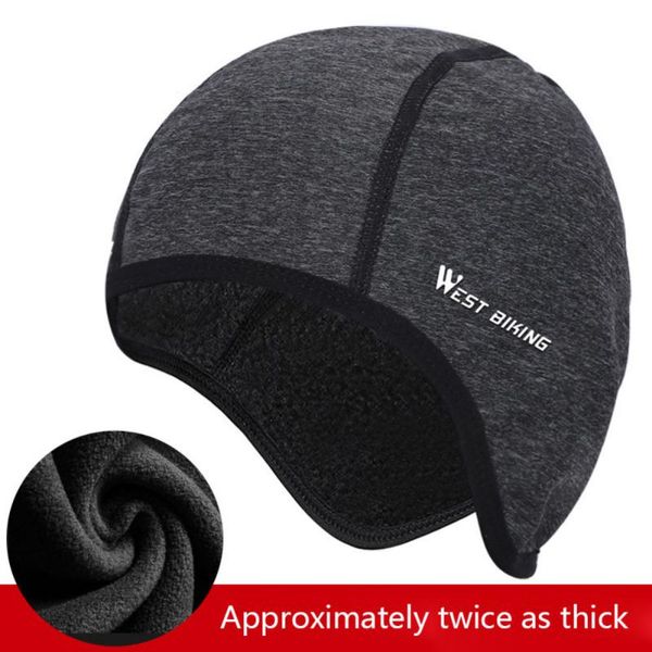 

outdoor cycling cap sports thickening riding cap winter neutral fleece windproof hat warm hood caps new hot, Black