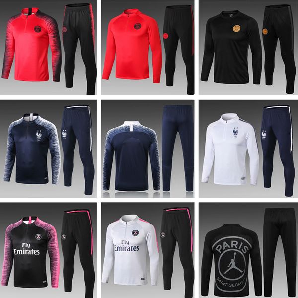 

18 19 pari occer track uit di maria mbappe track uit jacket 2018 2019 cavani chandal training uit port wear, Black;yellow
