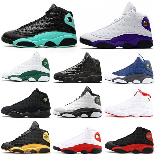 

island green 13 13s men basketball shoes rivals cap and gown lucky green atmosphere grey black cat mens trainers sports sneakers 7-13