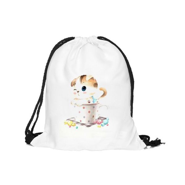 

drawstring backpack sports backpack bundle pocket custom printing logo mmoji backpacks 3d printing bagsw5
