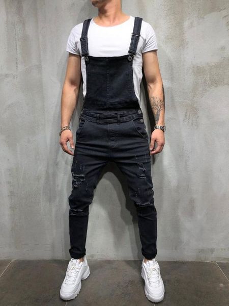 

men cowboy suspender pants suspenders men's jeans new style pants men's jeans, Blue