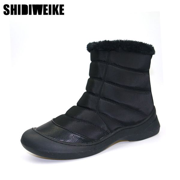 

women winter boots snow boots women ankle shoes new fashion color ladies ankle waterproof shoes keep warm x295, Black
