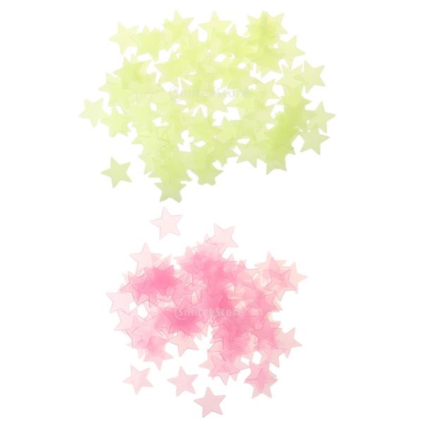 

3 см желтый красный свет в темноте звезды комната потолок стены светящиеся наклейки