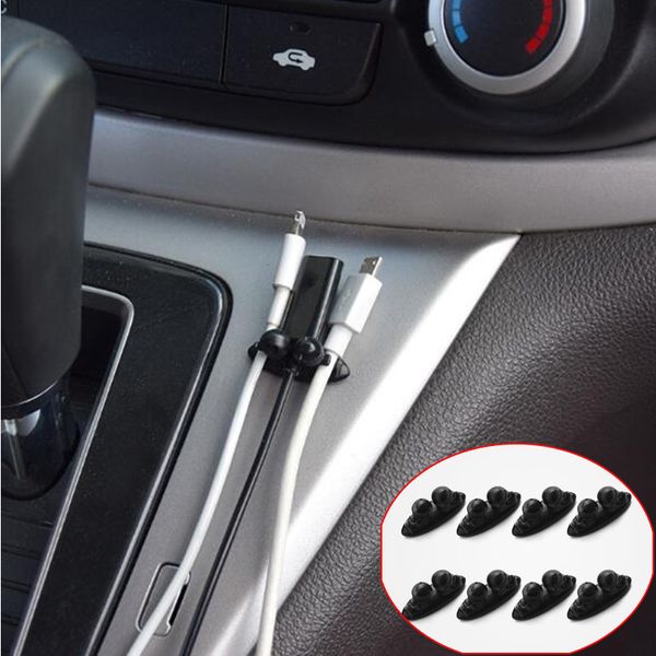 

car wire clip usb cord cable fixed clamp charging cable holder adhesive auto charger line clasp usb tie clip fixer wh