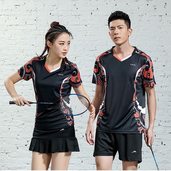 

2019 new badminton t-shirt men , women tennis clothes , clothing table tennis ping pong tracksuit uniforms vetements, Black