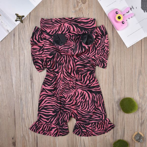 

pudcoco newborn baby girl clothes zebra print short sleeve button hooded romper jumpsuit one-piece outfit sunsuit clothes, Blue